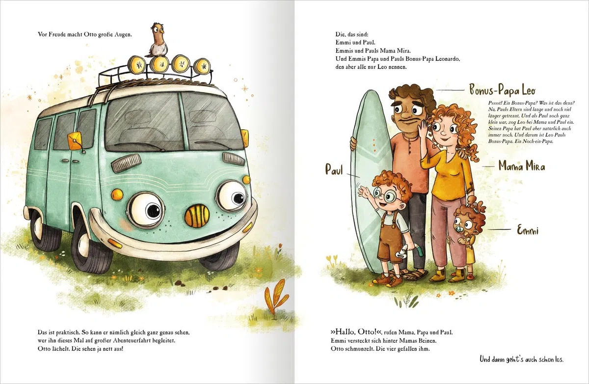 OTTO fährt los - Ein Sommer in Italien: Bilderbuch für alle Vanlife-Fans & Camper-Kinder, Reisen mit dem Bus, Abenteuergeschichte ab 4 Jahren