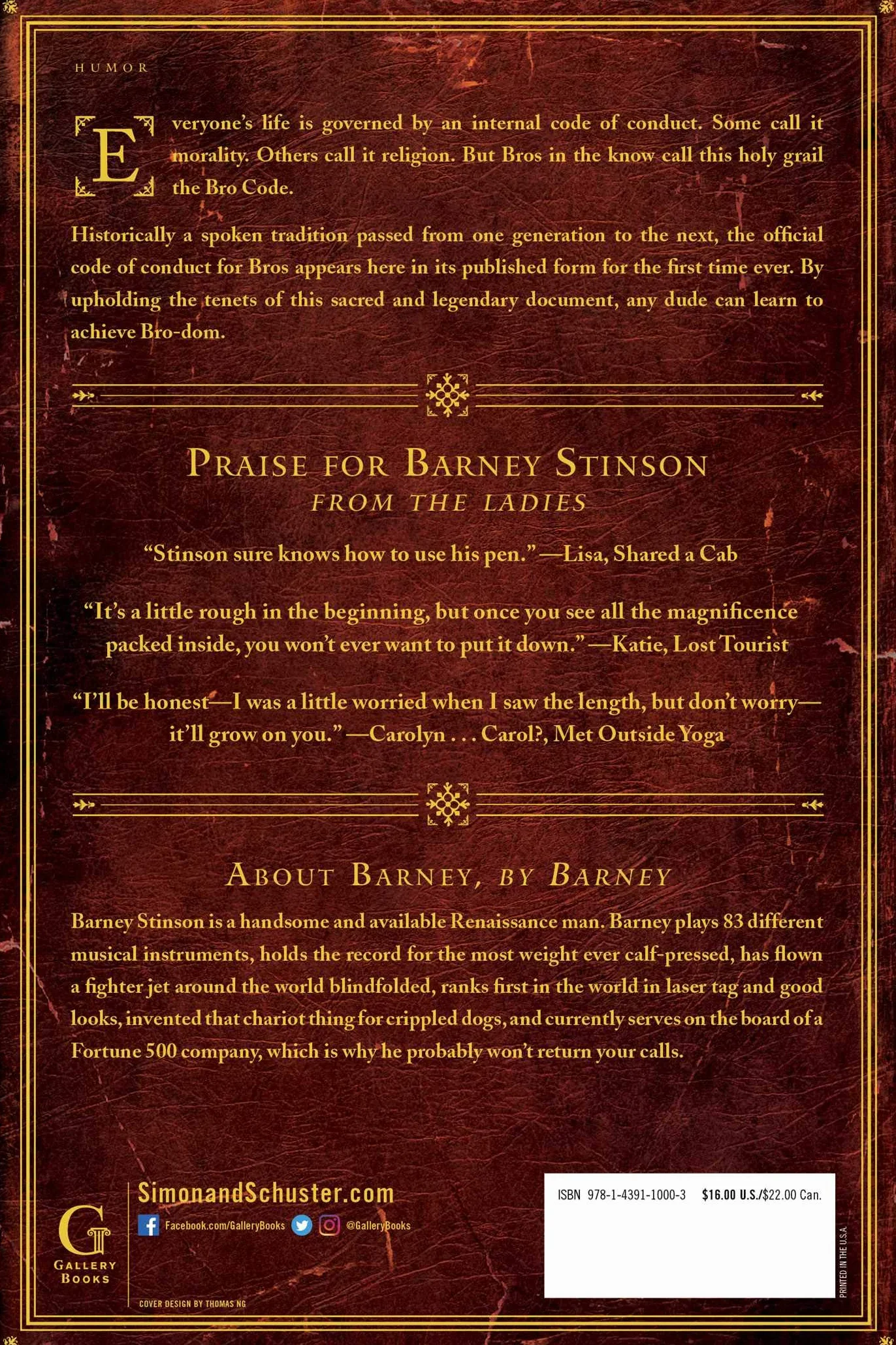 Bro code: Barney Stinson