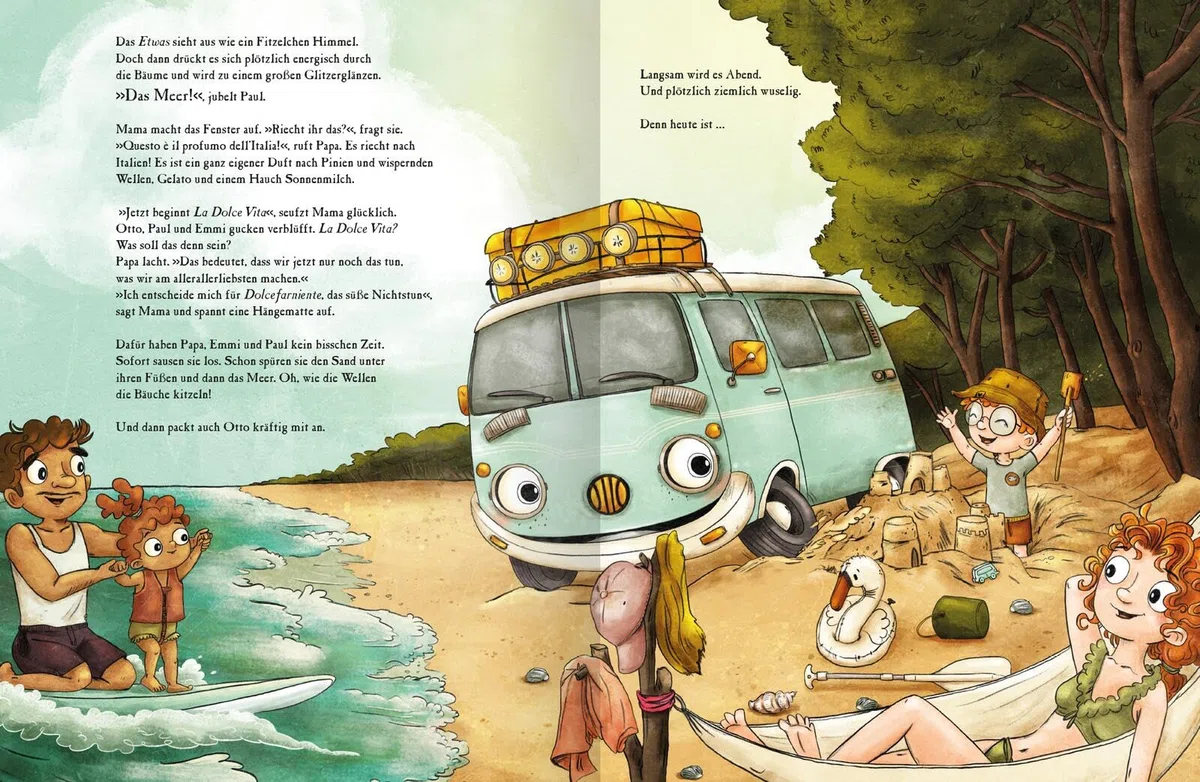OTTO fährt los - Ein Sommer in Italien: Bilderbuch für alle Vanlife-Fans & Camper-Kinder, Reisen mit dem Bus, Abenteuergeschichte ab 4 Jahren