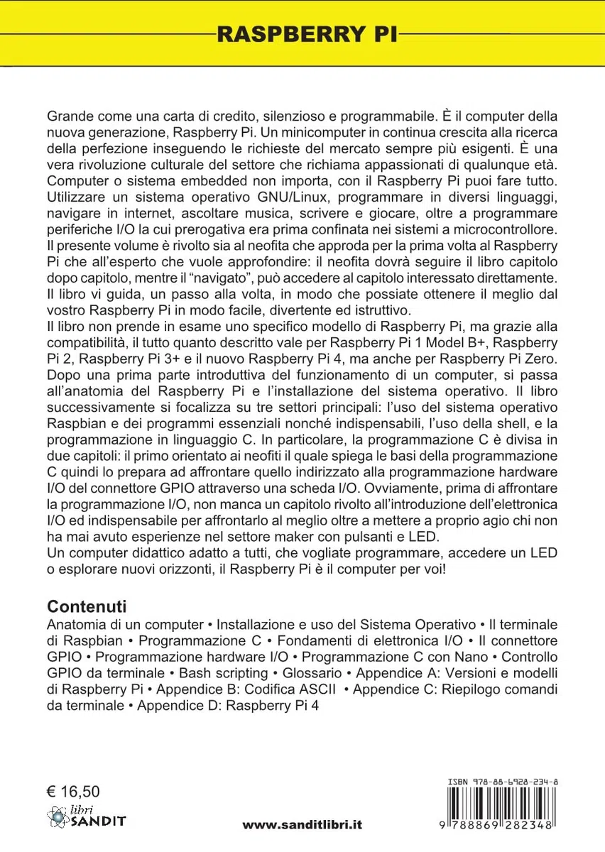 Guida d'uso, shell e programmazione C di Raspberry Pi
