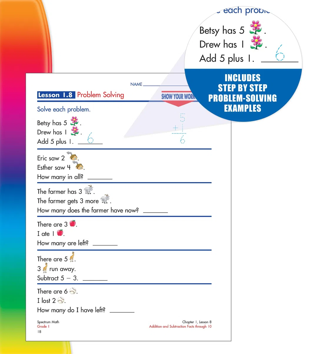 Spectrum Math, Grade 1