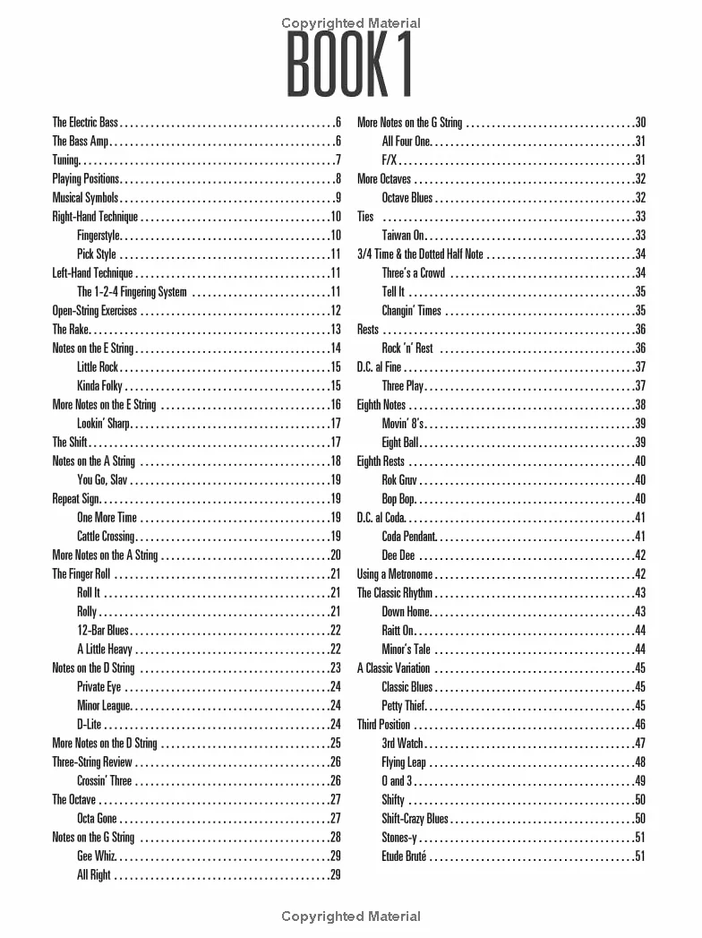 Libri 1,2 e 3 del metodo Hal Leonard Bass, edizione completa, rilegati insieme in un volume facile da usare