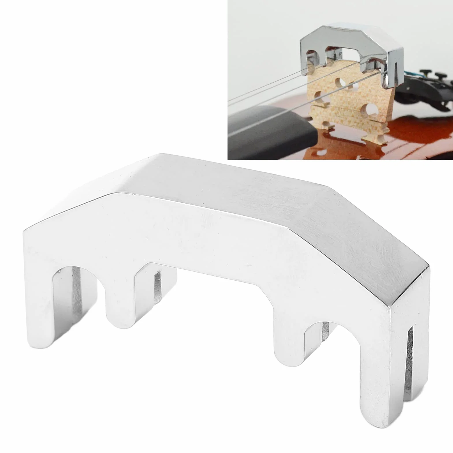 Sordina Violino, Sordina Mute Silenziatore con 4 Denti per Violino Rivestimento in Plastica per Violino 1/2 4/4