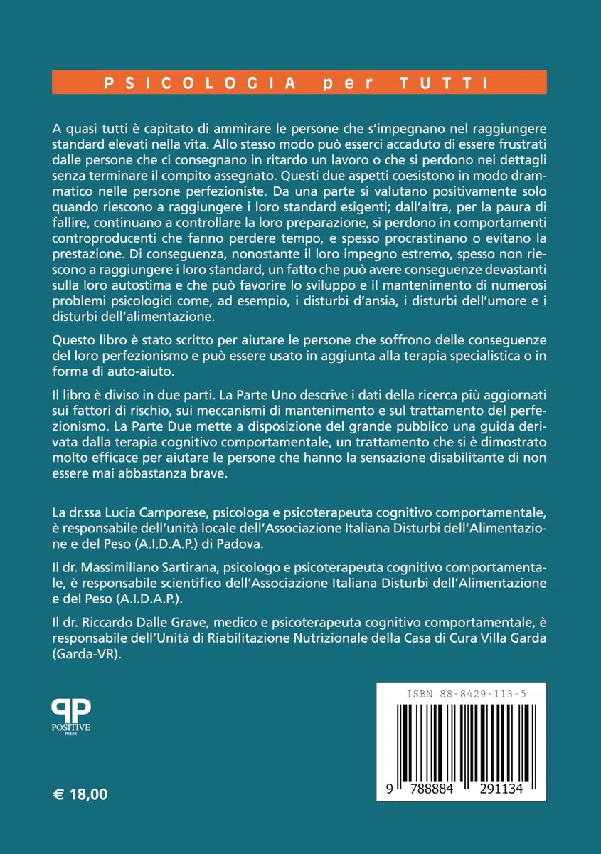 Vincere il perfezionismo. Un programma basato sulla terapia cognitivo comportamentale
